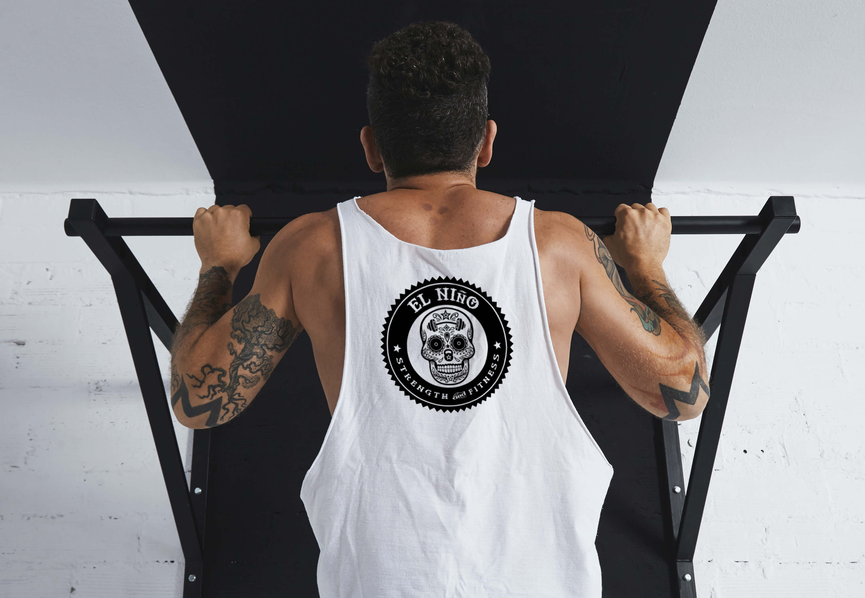 El Ni&ntilde;o Strength & Fitness - Logo Gym Singlet Back
